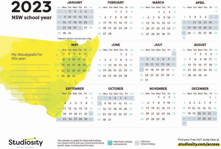 School terms and public holiday dates for NSW in 2023, 2024 | Studiosity